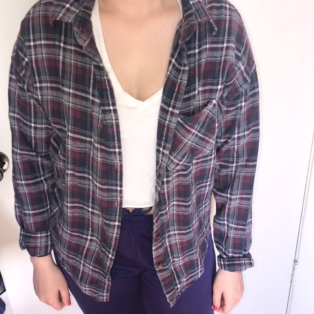 Navy blue, Red, & White flannel!